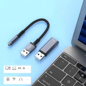 Universal USB To 3.5mm Adapter For Multiple Devices USB to 3.5mm Converters - Picture 1 of 10