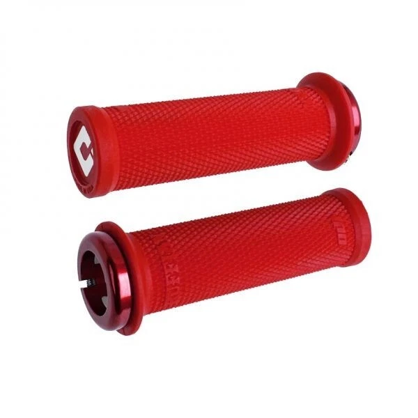 ODI RUFFIAN MINI V2.1 ULTRA THIN OD LOCK-ON GRIPS RED - Image 1 of 1