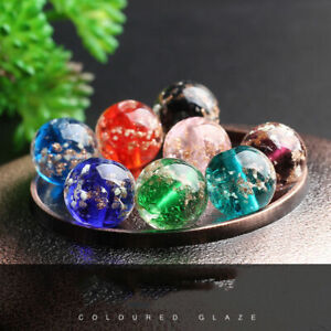 10pcs Round 6/8/10/12mm Luminous Lampwork Glass Beads Charms Jewelry Making DIY#