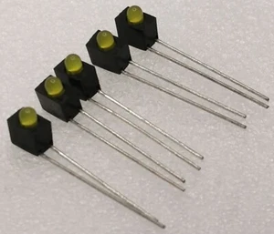 103-311-04 Marl Yellow Right Angle 3mm LED Indicator PCB Through Hole - 5 Pcs - Picture 1 of 4