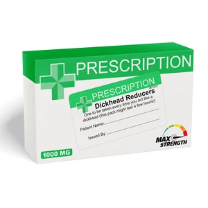 DICKHEAD Joke Pill Box Rude Prank Prescription Funny Novelty Medicine Fun Gift - Picture 1 of 3