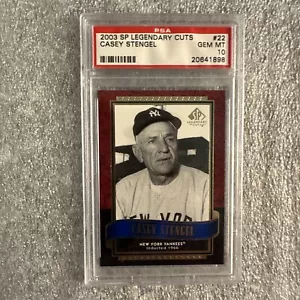 2003 SP Legendary Cuts Baseball Casey Stengel #22 PSA 10 YANKEES GEM MINT HOF - Picture 1 of 2