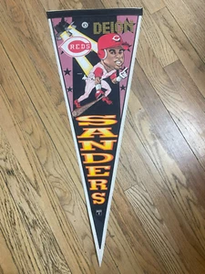 Vintage Wincraft Deion Sanders Cincinnati Reds Spieler Wimpel #163, 30" x 12" - Bild 1 von 1