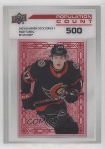 2023 Upper Deck Series 1 Population Count 500 /500 Ridly Greig #PC-24 Rookie RC