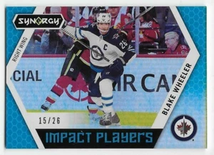 17/18 UPPER DECK SYNERGY IMPACT PLAYERS BLUE #IP33 Blake Wheeler #15/26 - Picture 1 of 1