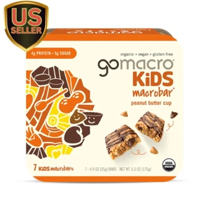 Kids Macrobar Organic Vegan Snack Bars - Peanut Butter Cup (0.90 Ounce Bars, 7 C - Picture 1 of 4