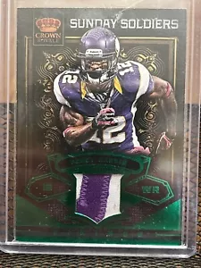 PERCY HARVIN 2012 CROWN ROYALE "SUNDAY SOLDIERS" VIKINGS JERSEY PATCH /49 GATORS - Picture 1 of 2