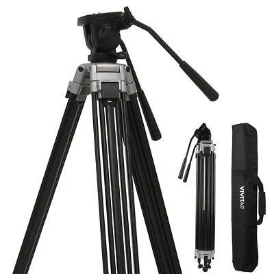 75" Aluminum Alloy Ultra Heavy Duty Tripod with 360° Panning 17lb Load Capacity - Image 1 of 4