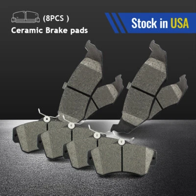 Front Rear Ceramic Brake Pad Kit for 2001-2010 Chrysler PT Cruiser Dodge Neon - Image 1 of 4