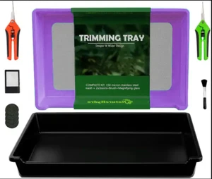 Trim Tray Bin Trimmschale Kräuter Pflanzen Trockensieb Keimschale Erntesieb Lila - Picture 1 of 5