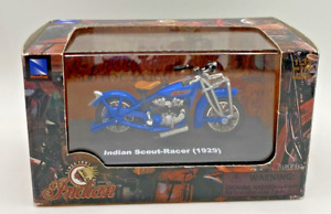 New Ray Toys Indian Scout Racer 1929 Blue Die Cast Replica 1:32 Scale