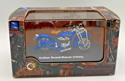 New Ray Toys Indian Scout Racer 1929 Blue Die Cast Replica 1:32 Scale - Image 1 of 4