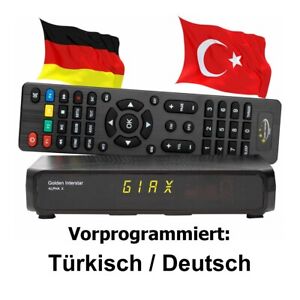 Türkische TV Sat Receiver Alpha X FULL HD vorprogrammiert Deutsch Türkisch LAN