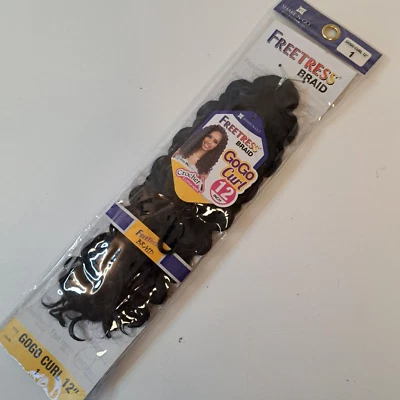 Trenzado de cabello sintético Freetress GOGO CURL 12" color 1 negro azabache Foto 1 de 4