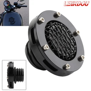 CNC Mesh Fuel Gas Cap Tank Cover For Harley Road King Sportster 883 Softail Dyna - Bild 1 von 8