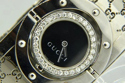 Nuevo Reloj Gucci Colección Twirl Raro Serie 112 Con Diamantes Genuinos Personalizados Foto 1 de 3