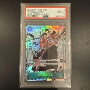 One Piece Card Roronoa Zoro PSA 10 Comic Manga Art Parallel SEC OP06-118 JP - Picture 1 of 3