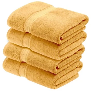 800 GSM Madison Egyptian Cotton Pile Heavyweight Absorbent Bath Towel Set of 4 - Picture 1 of 195
