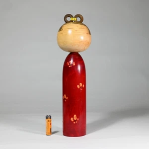 Master HASHIME TAKAHASHI Kokeshi Signed Japan 1970s - 10" - Picture 1 of 23