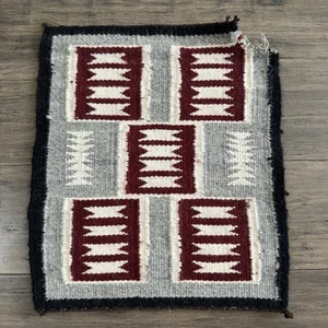Vintage Navajo Native American Sampler Rug Blanket Coffee Table 12x14” - Picture 1 of 14