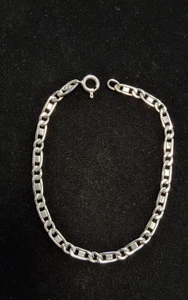 Brazalete de plata de ley 925 con eslabones Mariner de 7 pulgadas marcado - Imagen 1 de 2