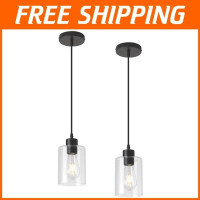 Matte Black Pendant Lights - Ideal for Kitchen & Bath - Image 1 of 4