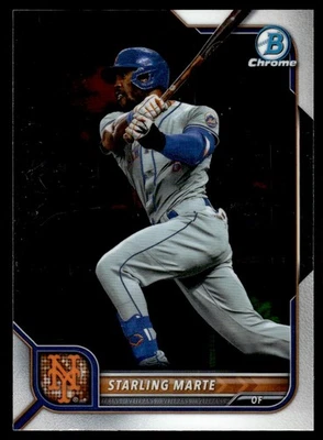 Starling Marte 2022 Bowman Chrome #97 New York Mets 28398 Baseball Card - Image 1 of 2