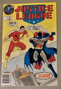 JUSTICE LEAGUE # 3 (1987) DC Superman Comics Test Logo Variant (VF+/NM) - Picture 1 of 3
