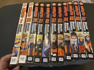 LOT 11 NARUTO MANGA BOOKS MASASHI KISHIMOTO SHONEN JUMP VIZ 1,26,28,31,61-67 - Picture 1 of 3
