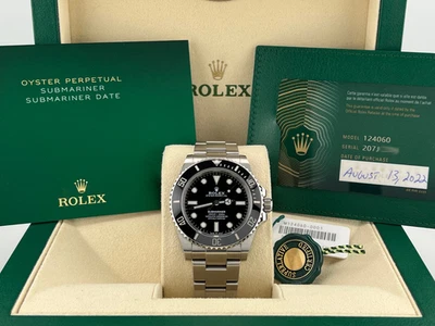 Rolex Submariner Sin Fecha 124060 41 mm Esfera Negra Acero Cerámica Bisel Caja y Papeles Foto 1 de 4