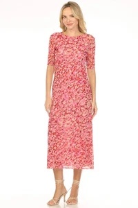 Johnny Was Midikleid rosa Blumen Mesh R36324-5 - Bild 1 von 11