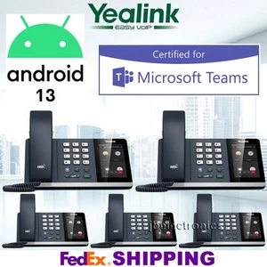 YEALINK MP54 MICROSOFT TEAMS 4" TOUCH SCREEN VOIP SIP IP PoE 5 PHONES - Picture 1 of 3