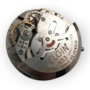 Movimiento Automático Elgin 653 23J 11/0 Tamaño ~21mm - Buen Equilibrio y Rotor - Piezas - Imagen 1 de 2