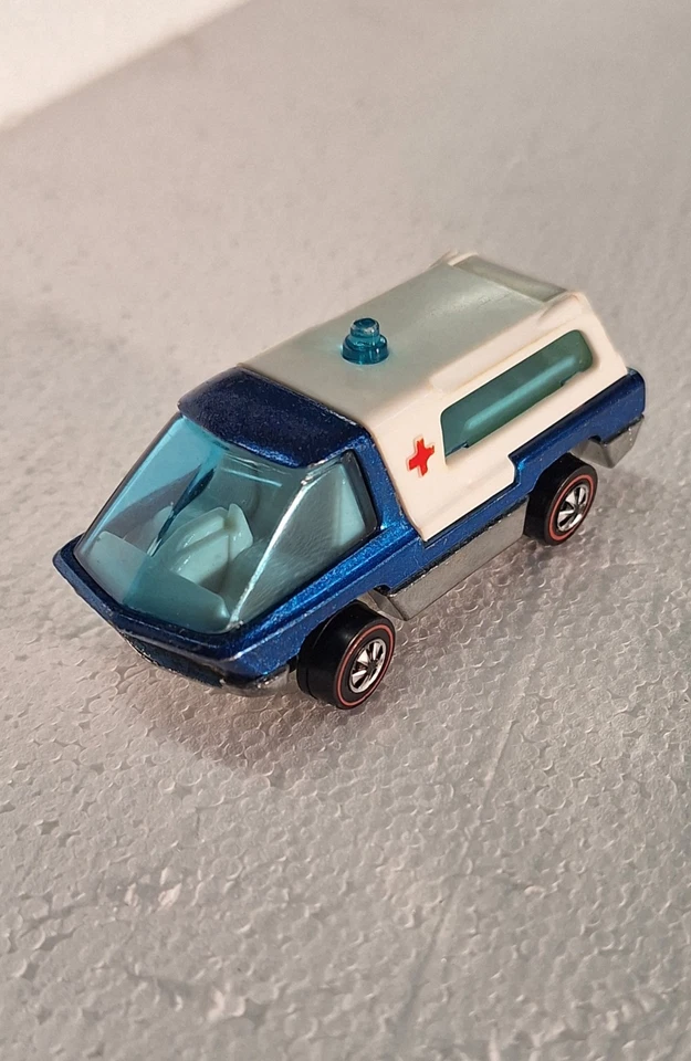 Hot Wheels 1970 Redline ambulância peso pesado estado quase perfeito azul com... - Imagem 1 de 4