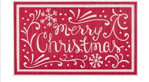18 x 30 Merry Christmas Door Mat Indoor Outdoor Holiday Decor Non Slip New W/tag - Picture 1 of 7