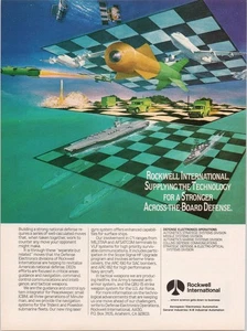 Rockwell International 1985 Vintage Defense Electronics Print Ad Aviation Tech - Picture 1 of 1