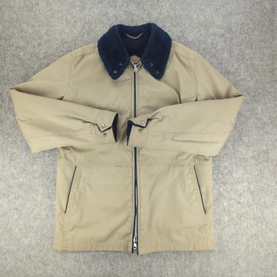 Chaqueta Mighty-Mac Para Hombres XL DE COLECCIÓN Tostada Azul Marino Sherpa Forrada Cuello Dos Vías Cremallera Hecha en EE. UU. Foto 1 de 4