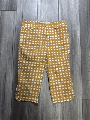 Womens Masters Golf Pants US SIZE 8 - Patterned Yellow - Imagem 1 de 4