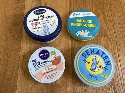Penaten Bübchen Nivea Kaufmann Baby Hautcreme Wundschutzcreme 4er Set NEU - Bild 1 von 2