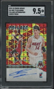 2023 Panini Mosaic Collage Choice Tyler Herro Auto Autograph Mint+ SGC 9.5 - Picture 1 of 2