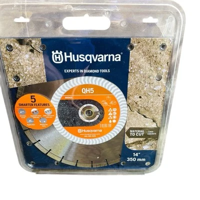 Hoja de diamante Husqvarna QH5 14" 582705202 hormigón seco/húmedo leer Foto 1 de 4