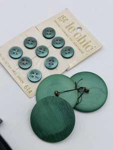 Vintage Knopf Konvolut groß und klein grün - Bild 1 von 5