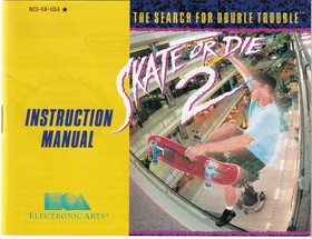 Nintendo NES Instruction Manual Skate or Die 2