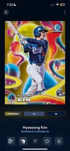 Topps Bunt 25 Digital - Legendary Gold Hyesong Kim Gold Rookie Cc50 - Bild 1 von 1