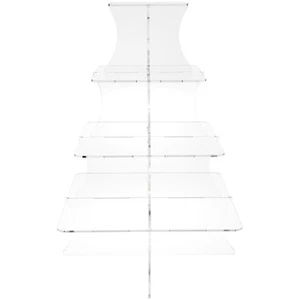 Plymor klar Acryl abgestuft 4-stufig quadratische Erhöhung, 34,25" Höhe x 22,75" Breite - Bild 1 von 1