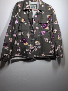 Levi's Damen Denim Blumenmuster Feldjacken Grün Medium - Bild 1 von 11