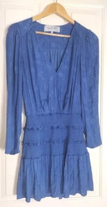 Revolve Clyde Damenkleid ultramarin V-Ausschnitt gerafft - abgestuft Größe Medium 198 $ - Bild 1 von 9
