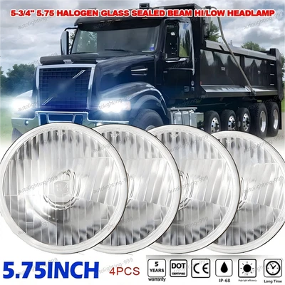 4x 5-3/4" 5.75 Inch LED Projector Headlight Headlamp Kit For Volvo VHD 2001-2019 - Image 1 of 4