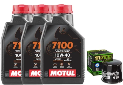 TAGLIANDO YAMAHA MT-07 700 MT07 2014-2020 OLIO MOTUL 7100 10W40 FILTRO HIFLO 204 - Immagine 1 di 4