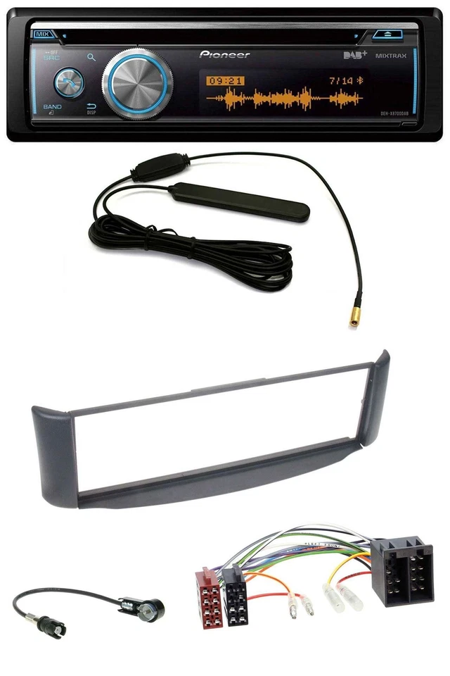 Pioneer CD USB Bluetooth DAB MP3 Autoradio für Smart ForTwo 450 grau ohne Metall - Bild 1 von 4